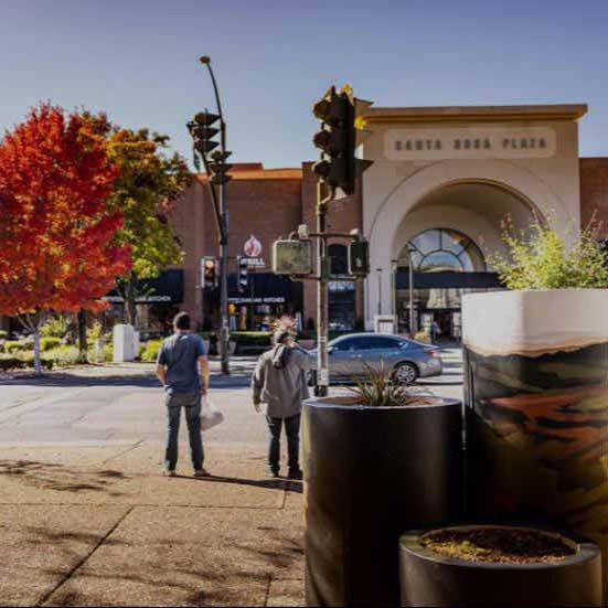 Downtown Santa Rosa Plaza area, popular spot near Gianni Shine & Clean Window Cleaning Service area